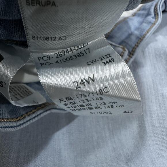 Levis Boyfriend Jeans Womens 24W Light Wash Denim Stretch Relaxed Fit Plus - Picture 7 of 8